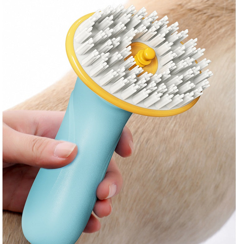 Escova de banho azul reutilizável para higiene de cães e gatos