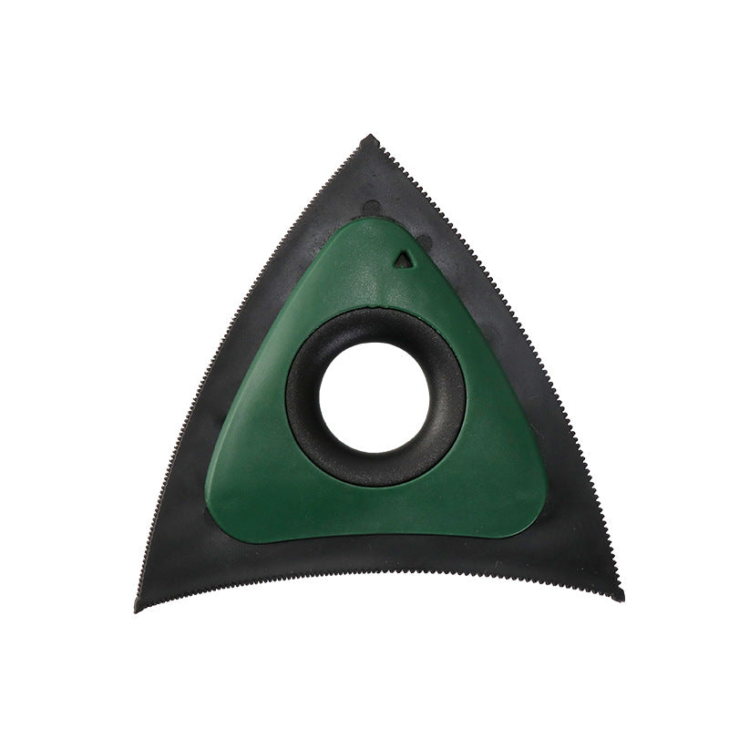 Removedor triangular verde para pelos em sofás e tapetes